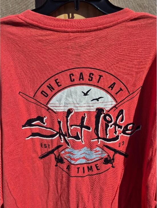 Salt Life Other - Salt Life Black XL Rare Tall New w/ Tags One Cast At a Time Fishing Shirt L/S